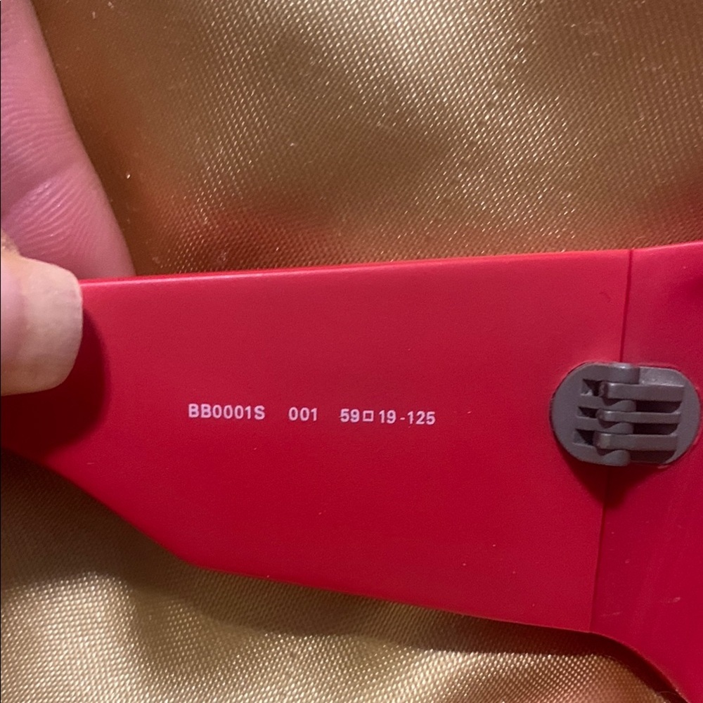 Balenciaga Red and Black Sunglasses with Red Lenses - Picture 5 of 11